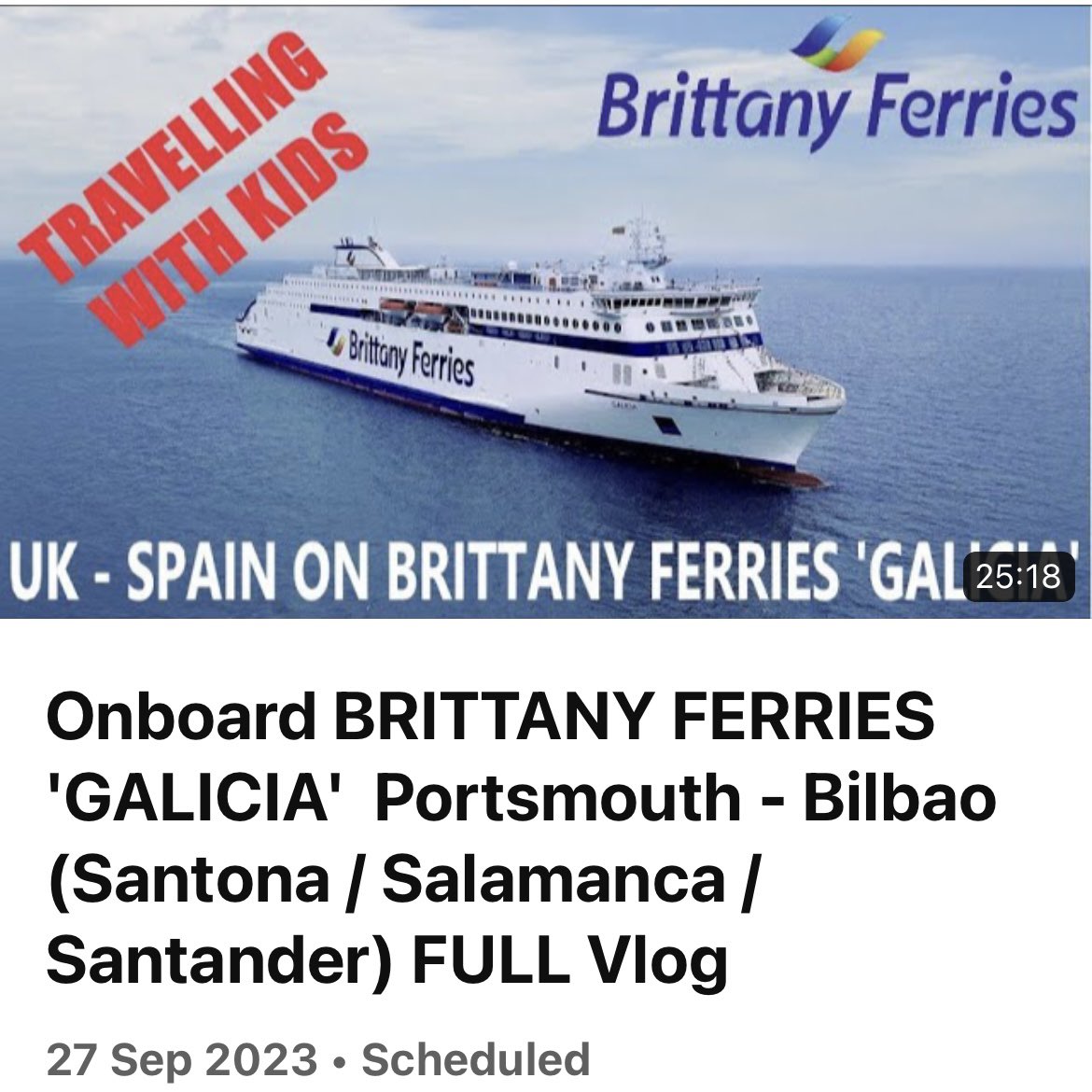 NeilPTurner's tweet photo. Back in August we took @BrittanyFerries excellent service from Portsmouth to Bilbao. 

Check out the video Vlog now live on my channel. 

https://t.co/Ujr2dptaql https://t.co/FACkLv2vEB