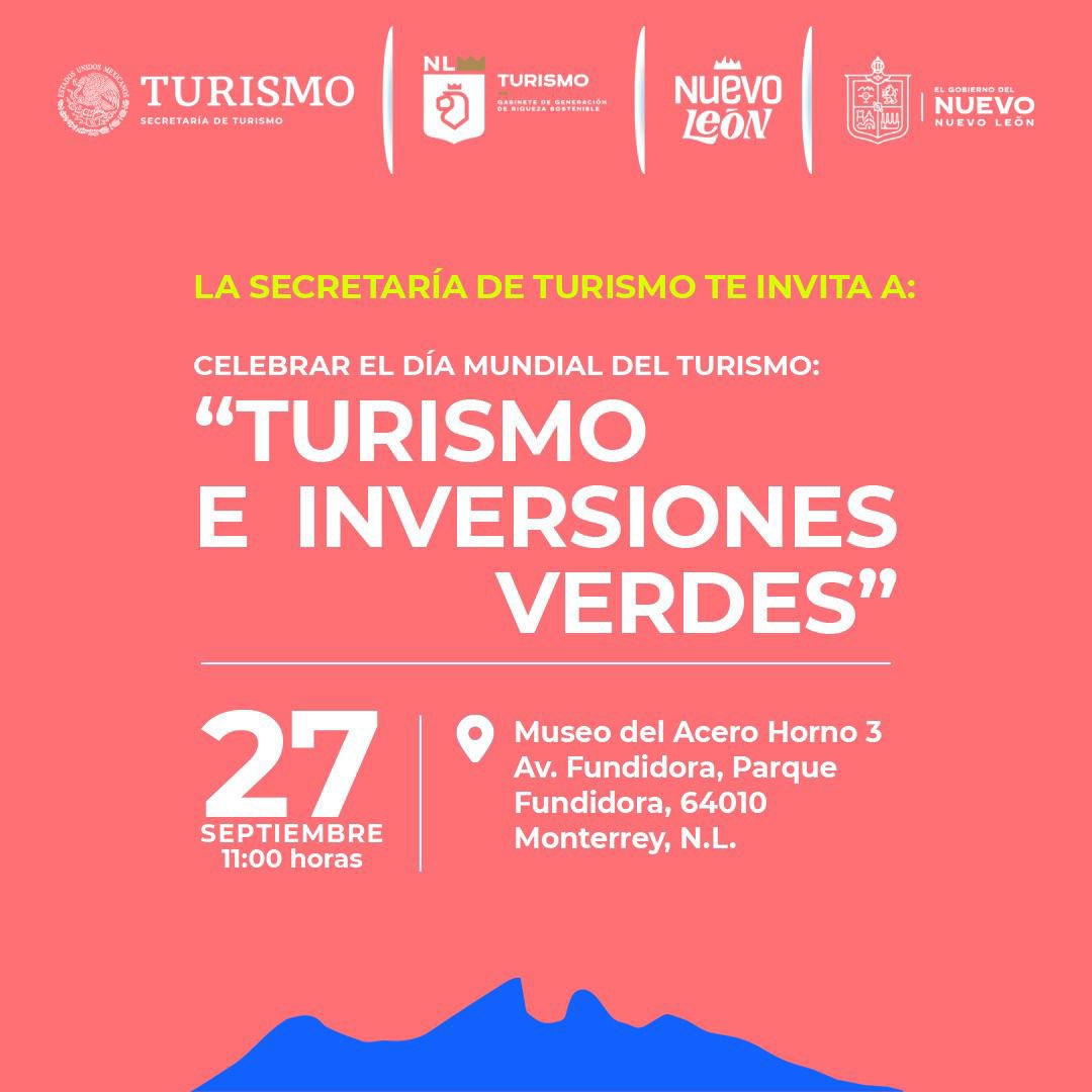 TorrucoTurismo's tweet photo. Desde #NuevoLeón celebramos el #DíaIMundialDelTurismo 2023: #Turismo e #InversionesVerdes.
Asiste en mi representación el subsecretario de #Turismo @hhh1951.
Los invito a seguir la transmisión en vivo 👉🏼 https://t.co/QEckpKc0j7 https://t.co/wb55Dr293r