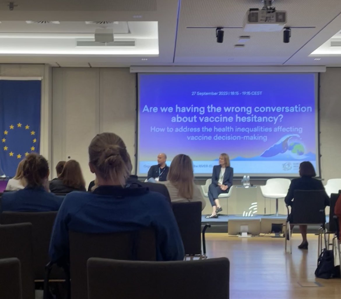 raquelvareda's tweet photo. Amazing tips from Angelo Fasce (postdoc University of Coimbra PT) for MD and health professionals on how to conduct a motivational interview with vaccine hesitant patients! Validating emotional arguments and just then cognitive ones #VaccineHesitancy #EHFG2023 @GasteinForum https://t.co/yh1HbJTAFh