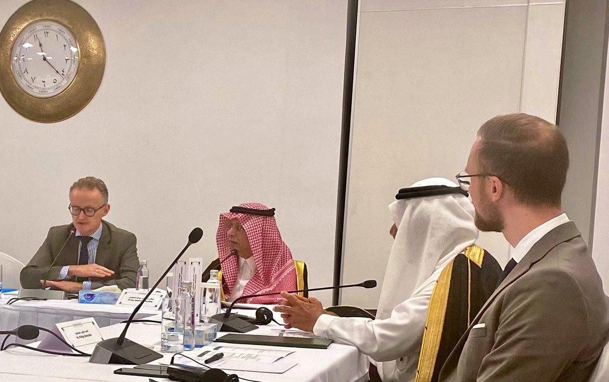 Very honoured to organise a dynamic, open, and lively debate between <a href="/kfcris_en/">KFCRIS</a> &amp; <a href="/KASonline/">Adenauer-Stiftung</a> in Riyadh 🇸🇦. Stellar inputs by <a href="/tobiasborck/">Tobias Borck</a>, <a href="/eckartwoertz/">Eckart Woertz</a> &amp; Peter Stein on how German domestic &amp; foreign affairs are intertwined! Big thanks especially to HRH Prince Turki