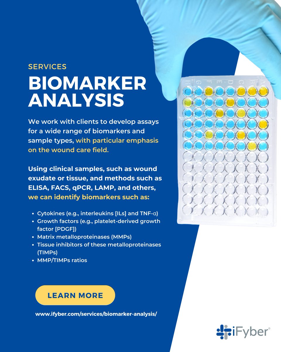 iFyberCRO's tweet image. At iFyber, we understand the critical role biomarkers play in a wide range of applications. Our #BiomarkerAnalysis services are designed to deliver accurate data for your projects.

Here&apos;s what you can expect when you choose iFyber for biomarker analysis⤵ bit.ly/44Fyv3v