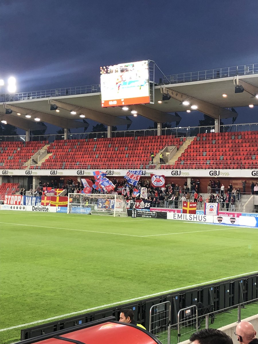 🔴🔵Östers respektive Helsingborgs kortsidor i Superettan-mötet på Visma Arena