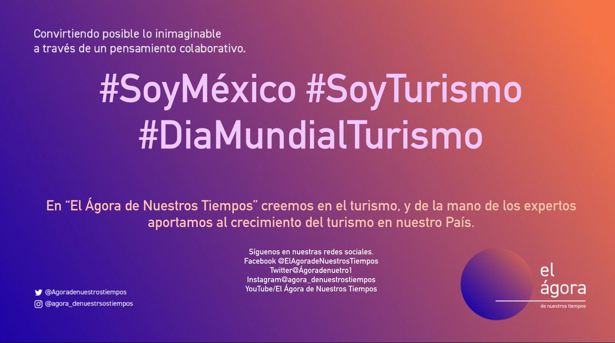 #SoyMexico #SoyTurismo #DiaMundialDelTurismo2023 
@LourdesBerhoCEO  @bettynabenitez @TERESOLIS @echaillo @vicenteferreyra @GerardoCoronaG @GuillermoOhem @jzavala @jlma1954 @HCeja