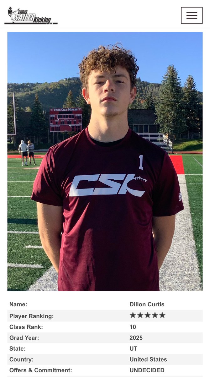 Coach Jax / Rogue Kicking (@roguekicking) on Twitter photo 📢💥KICKER NEWS💥📢
Dillon Curtis (@dillcurt17 ) Ranked as a 5⭐️Kicker and #10 in the class of 2025
By <a href="/Chris_Sailer/">Chris Sailer Kicking</a> Kicking.
(Also a 4.5⭐️ Punter)
OFFER NOW 📢💥KICKER NEWS💥📢
Dillon Curtis (@dillcurt17 ) Ranked as a 5⭐️Kicker and #10 in the class of 2025
By <a href="/Chris_Sailer/">Chris Sailer Kicking</a> Kicking.
(Also a 4.5⭐️ Punter)
OFFER NOW