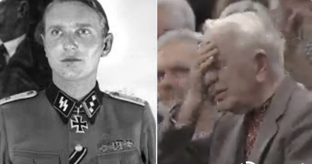 TammyLuvHope's tweet photo. @GuntherEagleman @JoeBiden Ukranian Yaroslav Hunka was literally part of the German-Nazi military serving as a Waffen-SS soldier. This group was declared a criminal organization by the International Military Tribunal in Nuremberg in 1946. #stopsupportingNazis #GovernmentShutdown https://t.co/OJv9QZYBMy