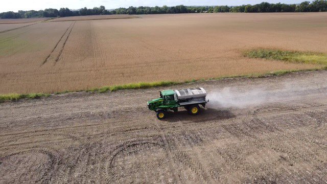 NCFS1's tweet photo. Dry Fertilizer machines have been pan tested and have hit the ground running! Contact your local New Century FS today for all of your custom application needs. #NCFS https://t.co/DwSpCOpvun