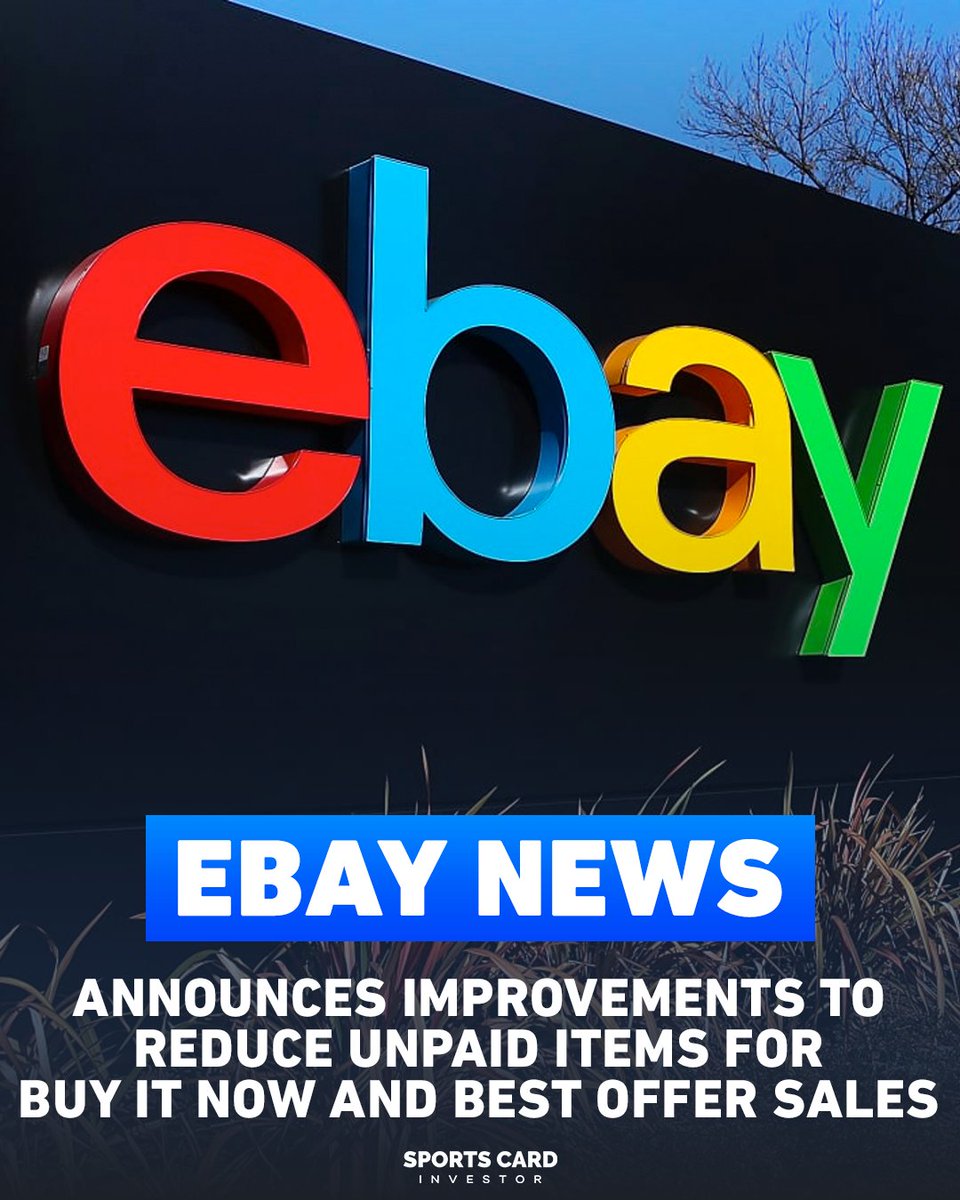 SportsCardInv's tweet image. eBay officially announces changes to help prevent unpaid items on their platform.

🔘 They increased the price threshold for Buy It Now items that require immediate payment.

🔘 Buyers are now required to add a payment method when making Best Offers.

🔘They plan to launch…