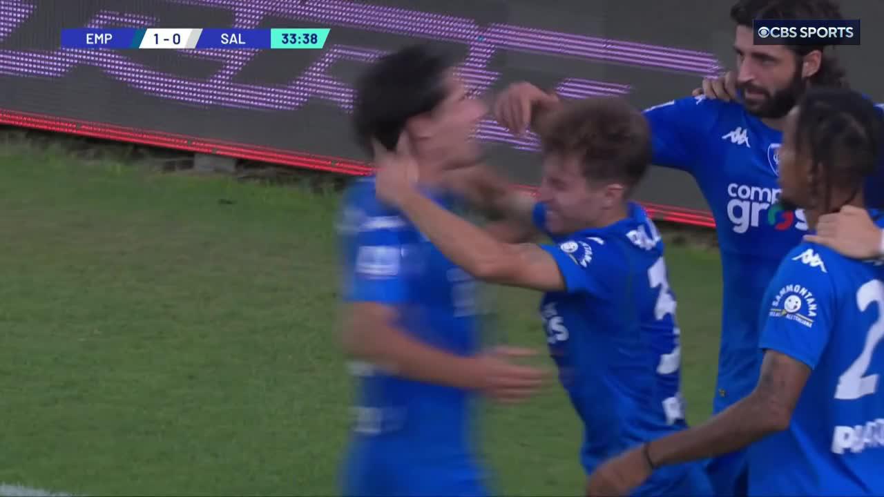 Empoli are on the board!Tommaso Baldanzi ends the drought with the club's first goal of the season! 🔥