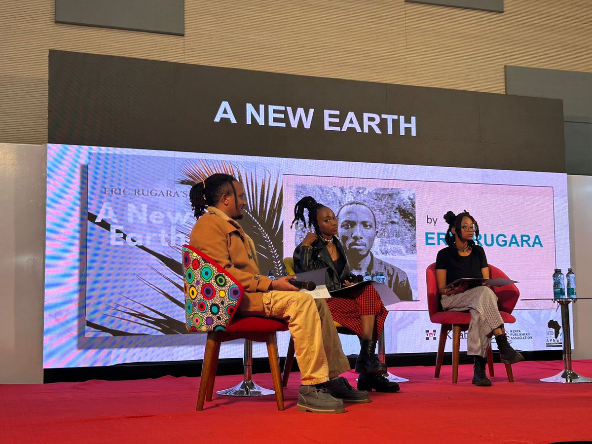 Today, at the courtesy of the Orature Collective, at the Nairobi international Bookfair I got to hear a reading of one of my favourite short stories, @ericrugara's A New Earth Published in @ShallowTales ✨✨

[ theshallowtalesreview.com.ng/a-new-earth/ ]