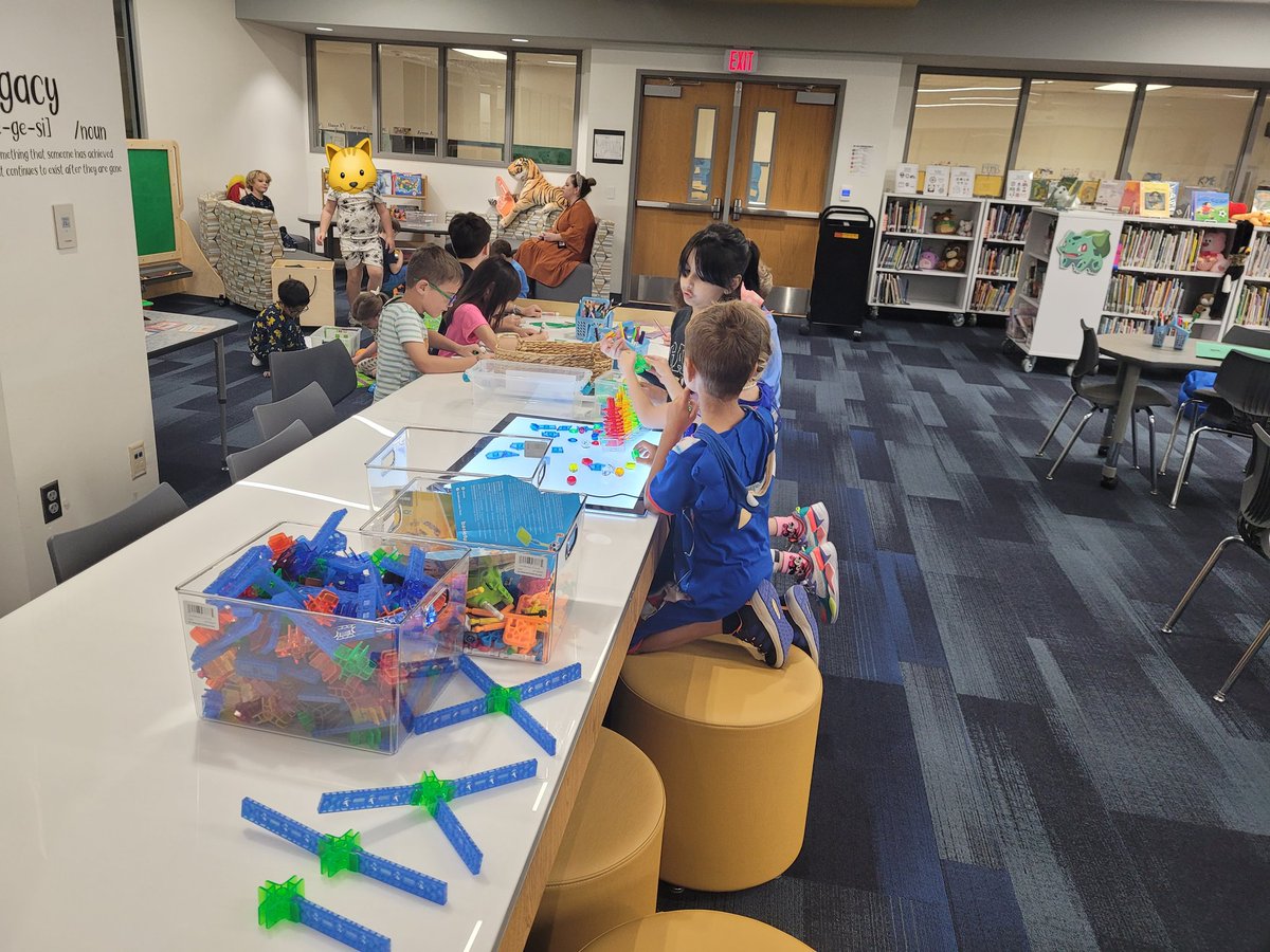 Exploring the resources in Makerspace made these 1st graders happy! #OCTallstars #learningcommons
