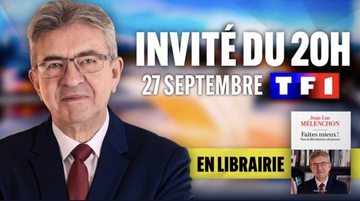 La #PlanificationEcologique a une toute autre saveur quand c’est #Melenchon qui en parle. Qu’on aime ou pas le personnage, tout est écrit dans le programme de l’avenir en commun.
Ce soir, il sera l’invité du #20h 
#FaitesMieux