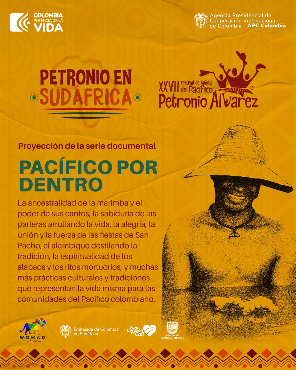 PetronioCO's tweet photo. Un taller con los majestuosos sonidos de la marimba, en un gran concierto de leyendas sudafricanas y en un intercambio cultural con la proyección de nuestra serie documental ‘Pacífico por dentro’, que narra lo más profundo de los territorios de la región. 💯
#PetronioEnSudáfrica https://t.co/5FsK0R9FlS