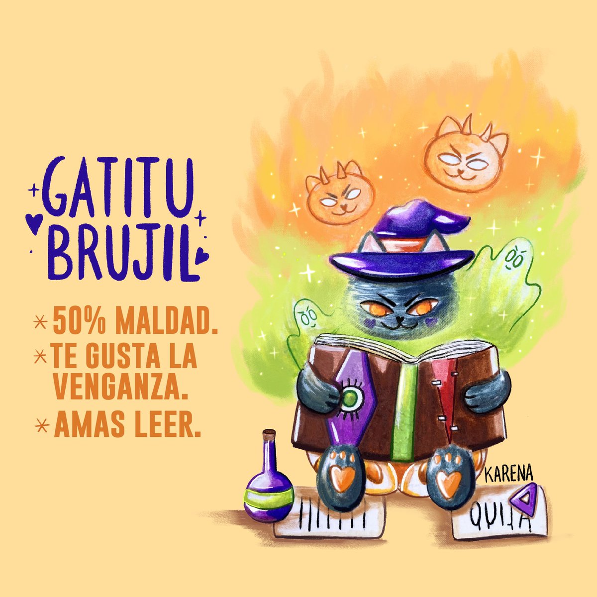 Karena_____'s tweet image. Holaaaaaap, ya es #SpookyTime y ya llegaron los gatitus mandarinas wuuuuu, que gatitu mandarina eres tup? 🫢🍊🧡✨