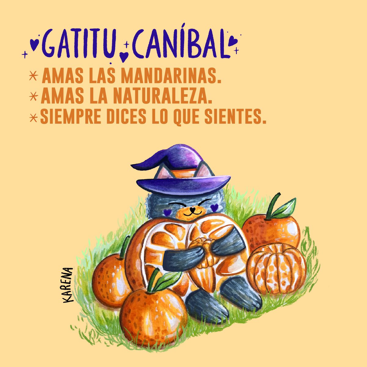 Karena_____'s tweet image. Holaaaaaap, ya es #SpookyTime y ya llegaron los gatitus mandarinas wuuuuu, que gatitu mandarina eres tup? 🫢🍊🧡✨