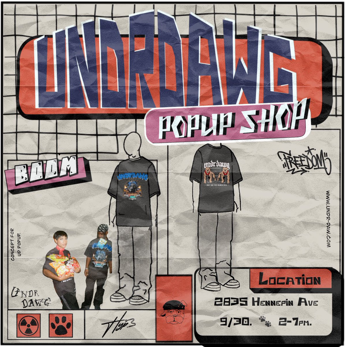 callmeismaill's tweet photo. 9.30.23 come slide to my UNDRDAWG POPUP! 🐾🫡 @ The Hype
2835 Hennepin Ave! https://t.co/xntRiR8RtQ
