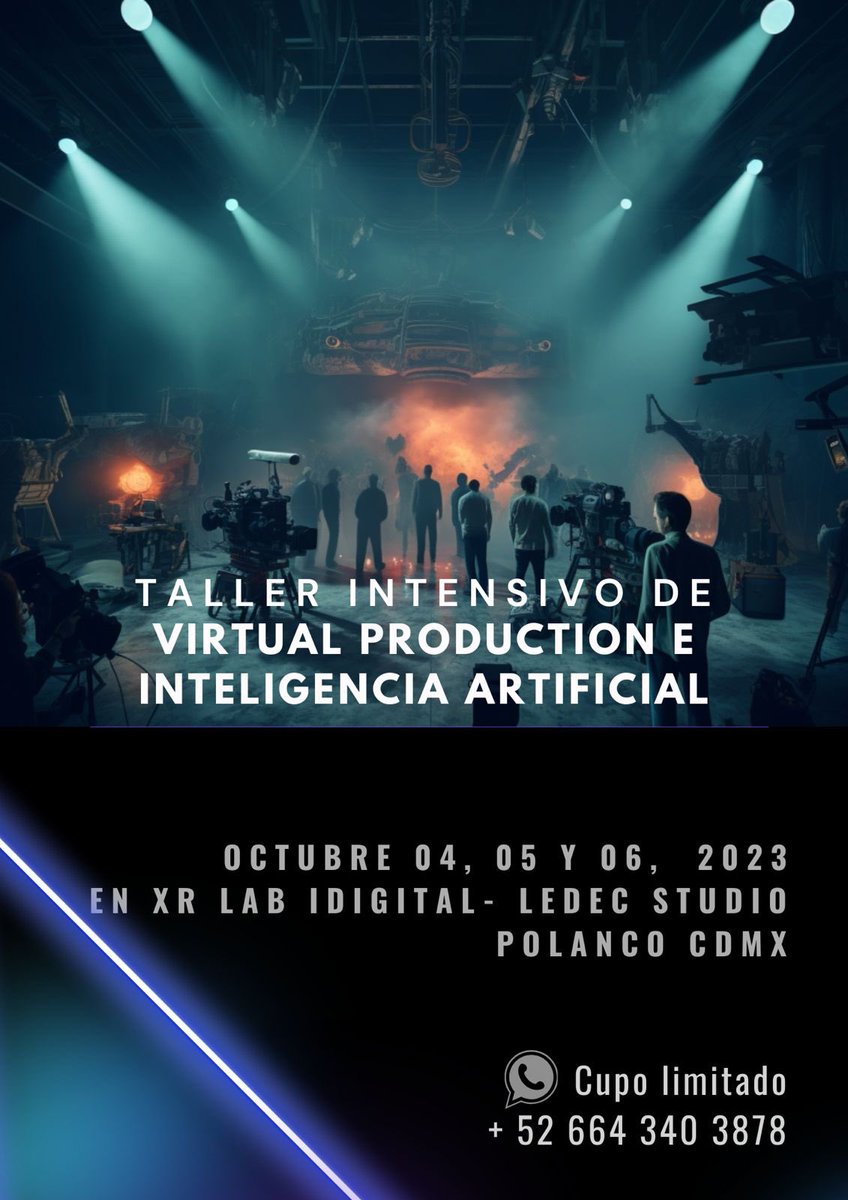 🎥📽🎞💡🎬¿Que trabajos se vuelven más relevantes? Mantente actualizado y prepárate para el GRAN CAMBIO de paradigma en el primer volumen de flujo de trabajo completo de México. Polanco CDMX 04, 05 Y 06. Información por Inbox. 🎥📽🎞💡🎬 #virtualproduction #AI #metaverse