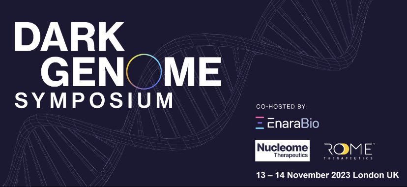 NucleomeTx's tweet photo. Call for Abstracts

@NucleomeTx @Enara_Bio &amp; @rome_tx are delighted to be hosting the 2nd Annual #DarkGenome Symposium at @TheCrick #London on 13-14 Nov 2023.

We welcome submission of all abstracts covering Dark Genome science.  https://t.co/s1cwVlbgPJ https://t.co/keBAf7DWRi