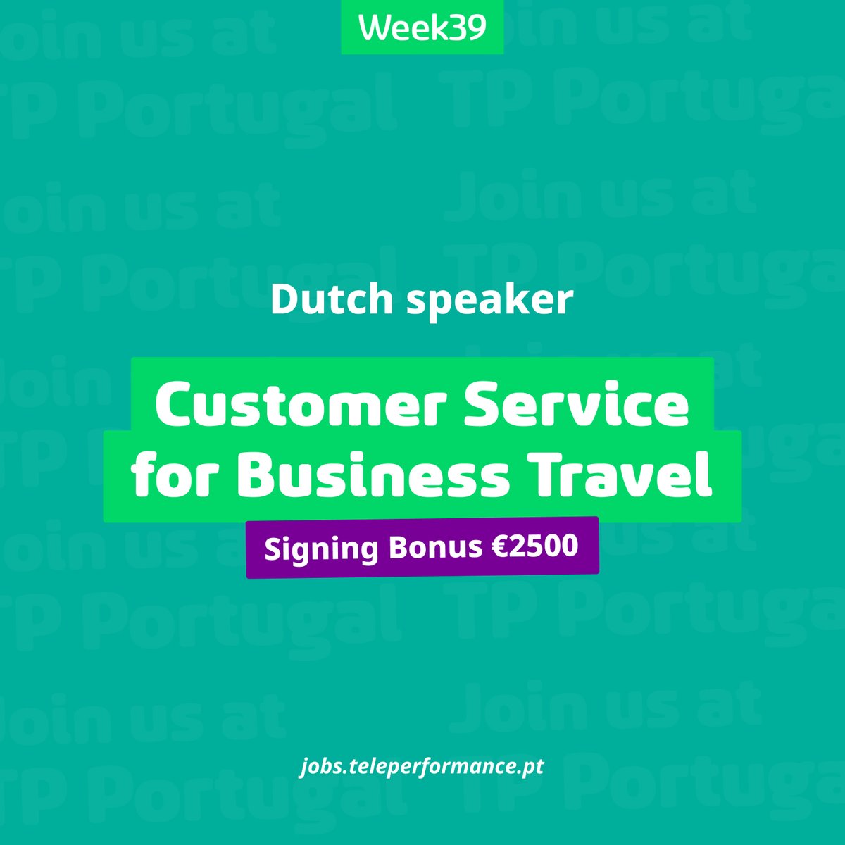 TP_Portugal's tweet photo. Check out some of our available offers for this week! Find out more job opportunities at https://t.co/LUYjr0pes9 π·
#teleperformanceportugal #weeklyoffers #Hiring #JobOpportunities #JoinTPportugal https://t.co/kET0IvXz90