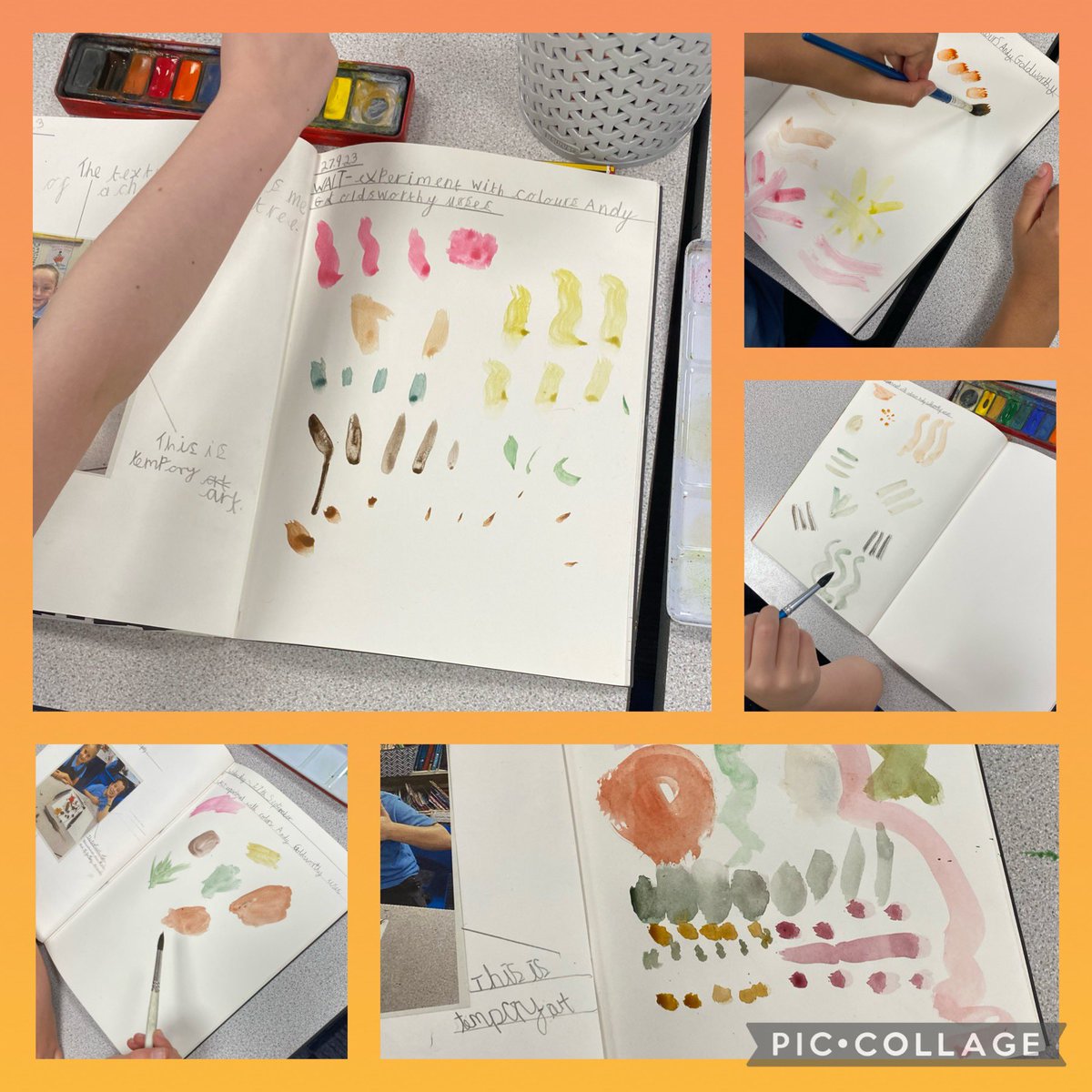 belindajohn71's tweet photo. @Year3MissL @OURLADYSASPULL had a lovely time this morning experimenting with water colours and colour mixing using Autumnal colours 🍁🍂 #watercolours #brushstrokes #brushmarks https://t.co/oaZY8d1XKE