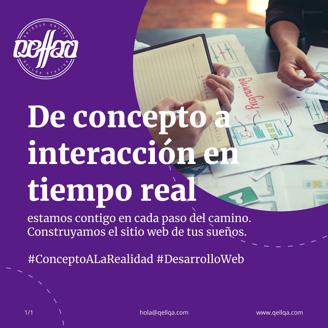 QellqaStudios's tweet photo. From concept to real-time engagement we're with you every step of the way. Let's build your dream website. 

De concepto a interacción en tiempo real estamos contigo en cada paso del camino. Construyamos el sitio web de tus sueños. 

#ConceptToReality #WebDevelopment https://t.co/mpXxOl2Z2g
