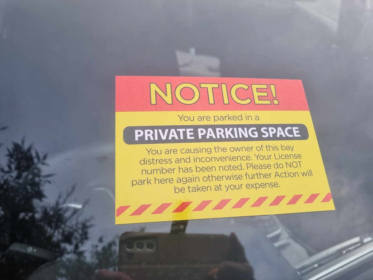 CatTierney1's tweet photo. My friend has had this put on her car by a very rude neighbour who claims its private land. Its actually @Essex_CC  public road. Surely this is bullying and criminal damage @EPBrentwood @Hirst4EssexPFCC @KeithRBarber @tomheard @LouiseMcKinlay . https://t.co/Mhp2KC4MZq