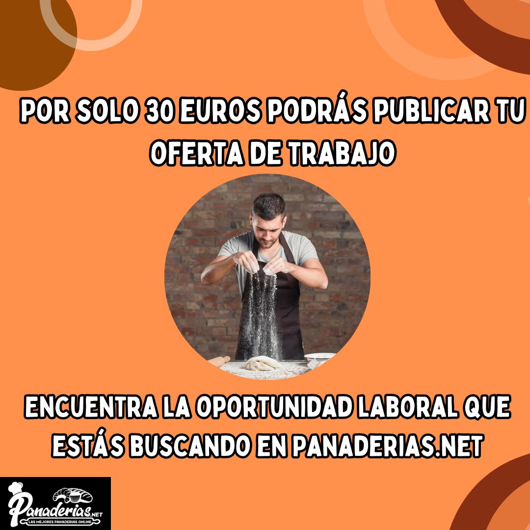 PanaderiasN's tweet photo. Multiplicarás la posibilidad de encontrar trabajo de una manera fácil y rápida!!

En nuestra bio está el link a la página web😊

#trabajodepanaderia #panaderiasdeespaña #panaderiasnet #panadería https://t.co/XWJYDL2Oiw