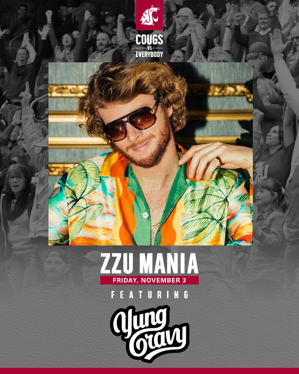YUNG GRAVY TO HEADLINE WSU FALL FAMILY WEEKEND FRIDAY, NOVEMBER 3! WSU Athletics, SEB, and Beasley Coliseum are joining forces and presenting ZZU Mania and Yung Gravy.  Check back for details!