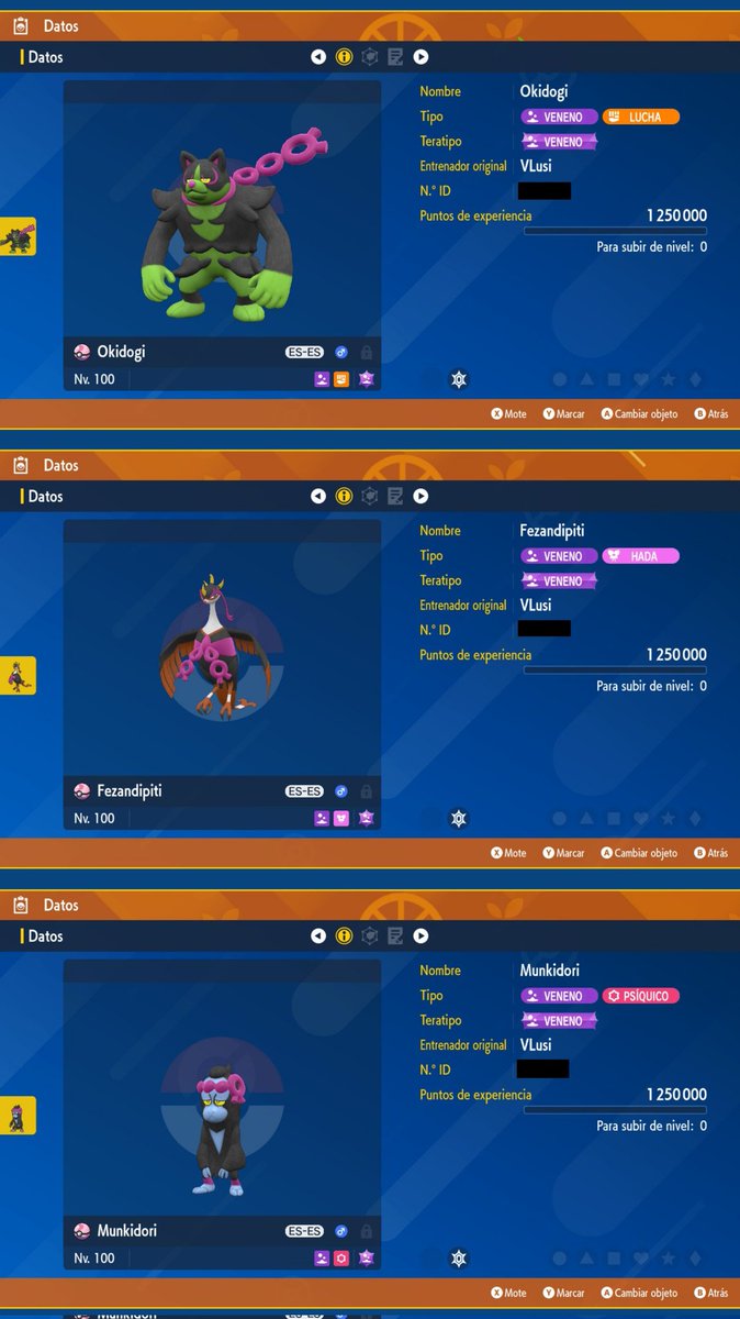VictyLusi494's tweet photo. 🎁Sorteo Pokémon del DLC🎁

Requisitos: RT + ❤️ + NO tener el DLC

Premio: Todos los Pokémon de las imágenes (1 Ogerpon solo) 🎁

*Ogerpon llevará 1 máscara, Okidogi y Fezandipiti llevarán las otras 2 y el resto Parche Habilidad 

3 Ganadores🎉

Termina Viernes 29🗓️

Suerte 🍀 https://t.co/DDfPVqlvay