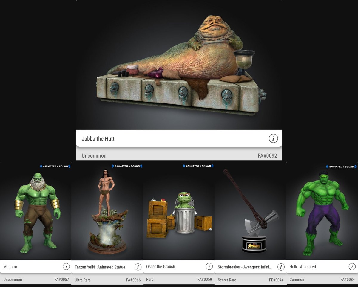 IIIRICANIII's tweet photo. Low mints going to auction next week or so ๐ซก
Will also sell most of my statues except for the obvious grails... getting a new home soon and it's a fixer upper ๐๐
#VeVe #vevefam #vevecommunity #Auction #lowmints https://t.co/nOSJADdX7i