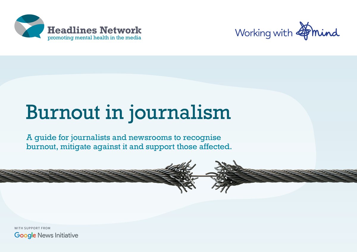 What does #burnout feel like to you? It's different for different people, but what is non-negotiable is the impact it has on journalists and #journalism. We've just launched this practical set of resources for our industry to identify, mitigate and address the issue.