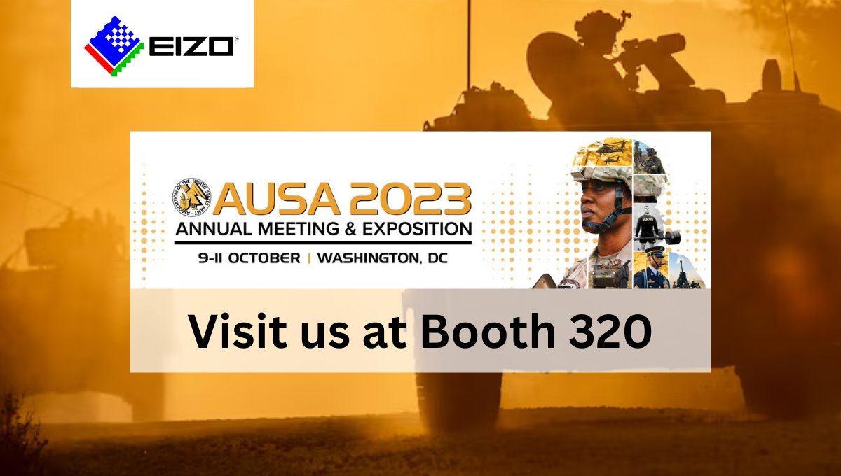 Join EIZO Rugged Solutions at booth #320 at the 2023 Annual AUSA Meeting and Exposition during October 9 – 11, 2023! Click the link below to get a closer look at this year's product demo and to book a meeting time with one of our product specialists: hubs.li/Q023ynrp0
