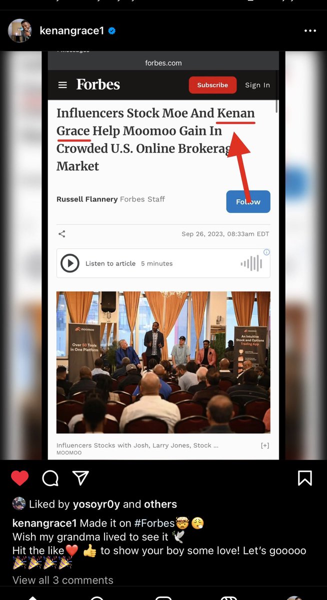 Made it on #Forbes🤯😮‍💨 
Wish my grandma lived to see it 🕊️
Hit the like❤️ 👍 to show your boy some love! Let’s gooooo🎉🎉🎉🎉