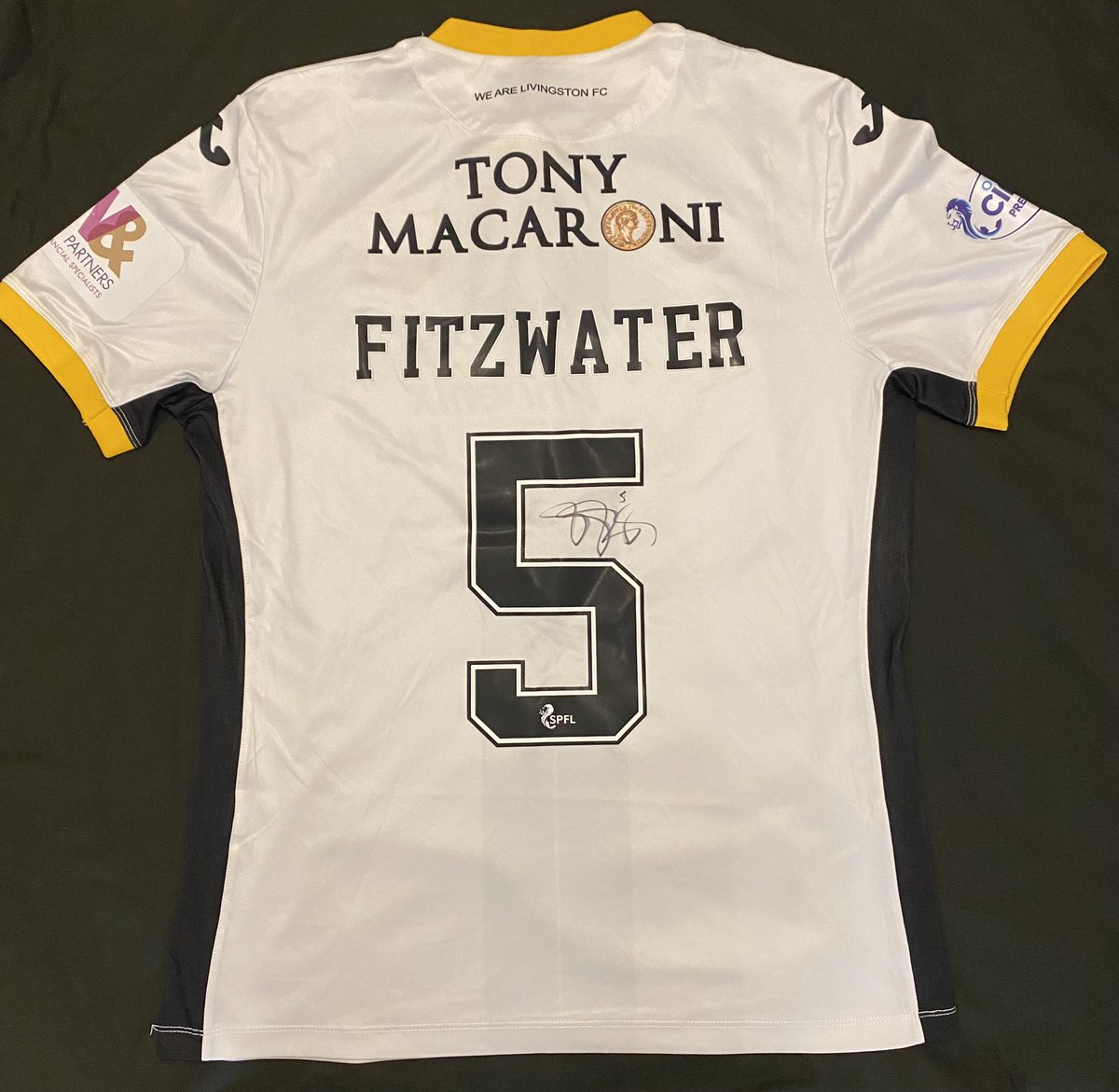 A huge thank you to <a href="/Jackfitz14/">jack fitzwater</a> for very kindly donating a matchworn <a href="/LiviFCOfficial/">Livingston Football Club</a> shirt for me to auction off for the <a href="/as9foundation/">Adam Stansfield foundation</a> please reply or DM me with a bid. Ends Sunday 8PM.