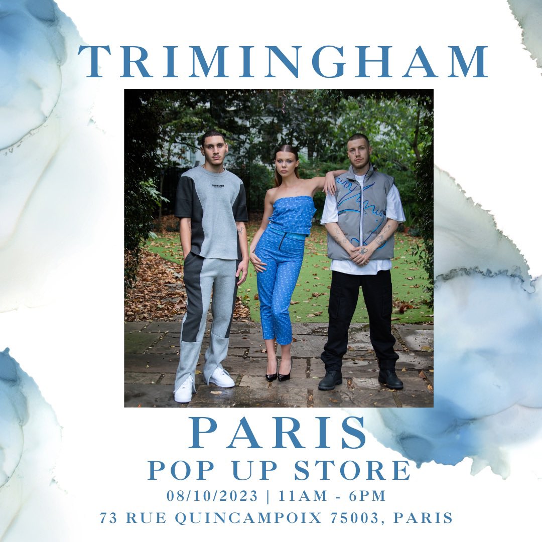 Trimingham is taking over Paris! 🇫🇷

Next Week Sunday 8th October 2023 • Our first international pop up will be held in the Luxury fashion capital of Paris 
📍 : 73 Rue Quincampoix, 75003, Paris
11AM - 6PM
We would love for you to join us!🥂

📸: lillianahelenaltd