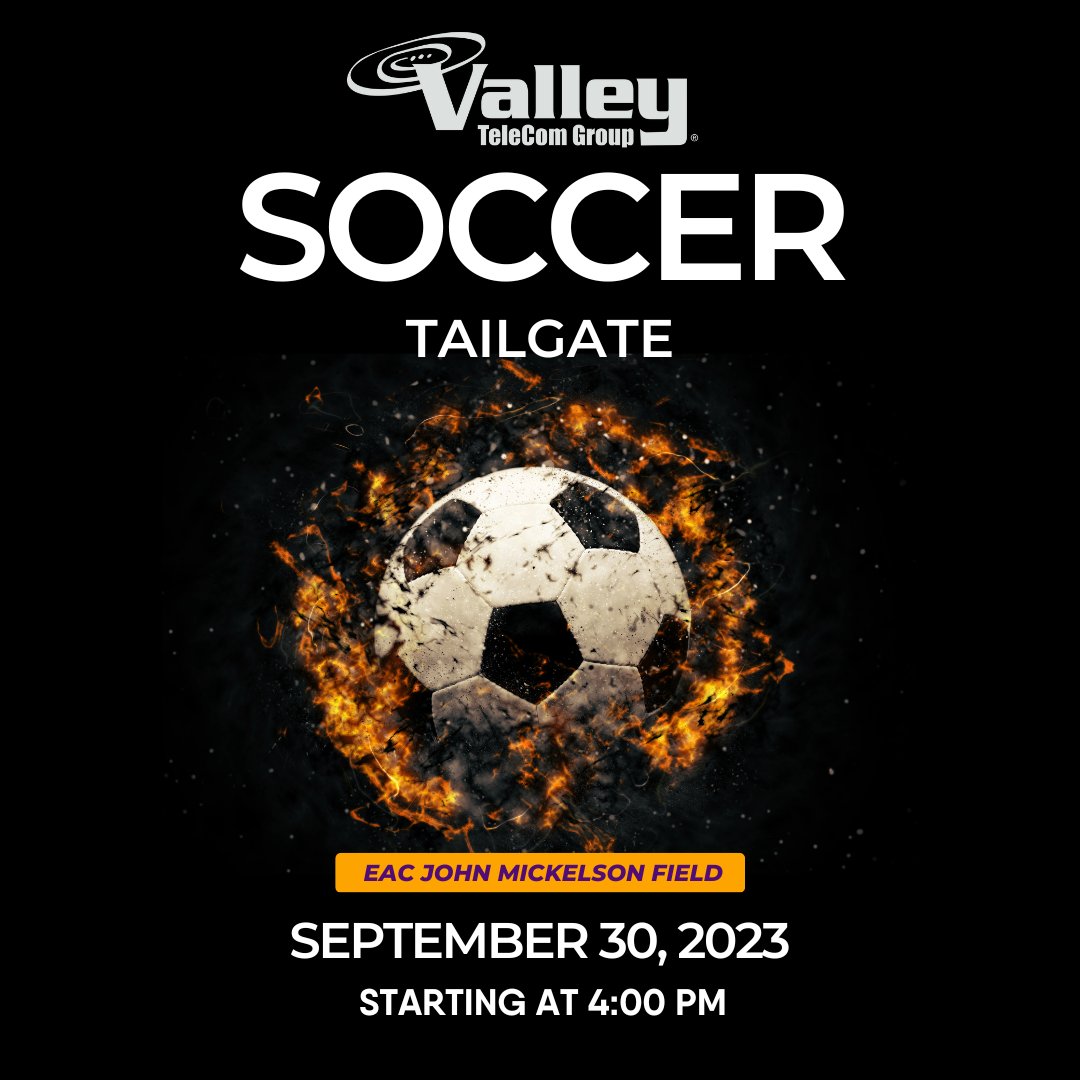 Valley_TeleCom's tweet photo. We're throwing a tailgate party Sat Sept 30, @ John Mickelson Field. Come watch the women's @ men's teams in a doubleheader vs Phoenix College! We'll have free food & drinks for the fans. The tailgate starts @ 4:00, the women kick off at 4:30!
@eacmonsters
#LetsTailgate https://t.co/21zIDpkATZ
