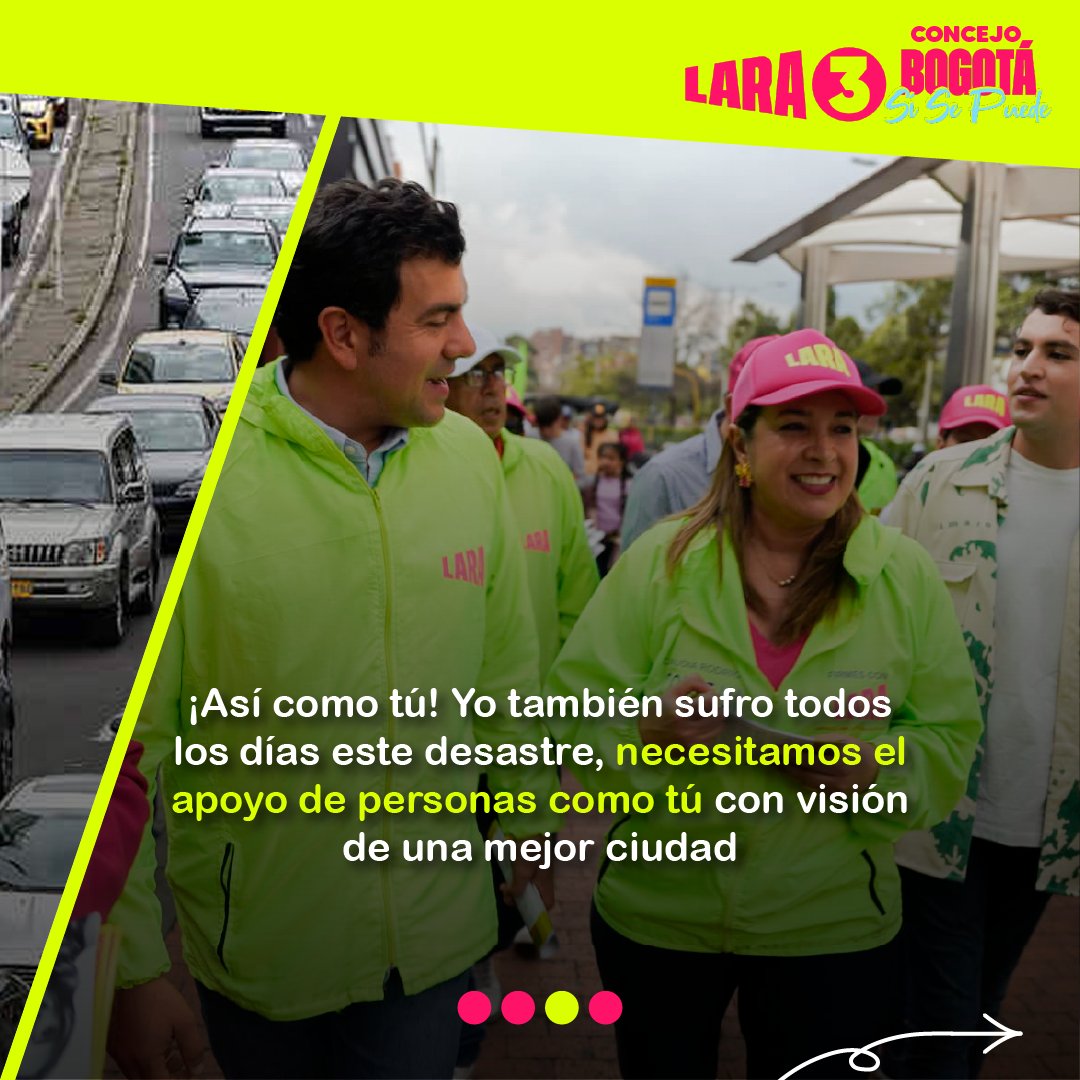 SoyClauRodri3's tweet photo. Una ciudad en movimiento es una ciudad más próspera. Claudia Rodriguez se compromete a mejorar el sistema de transporte en Bogotá para que todos podamos desplazarnos de manera eficiente y segura. #Lara3 #FirmeLara #BogotáSíSePuede https://t.co/XCWEtEespk