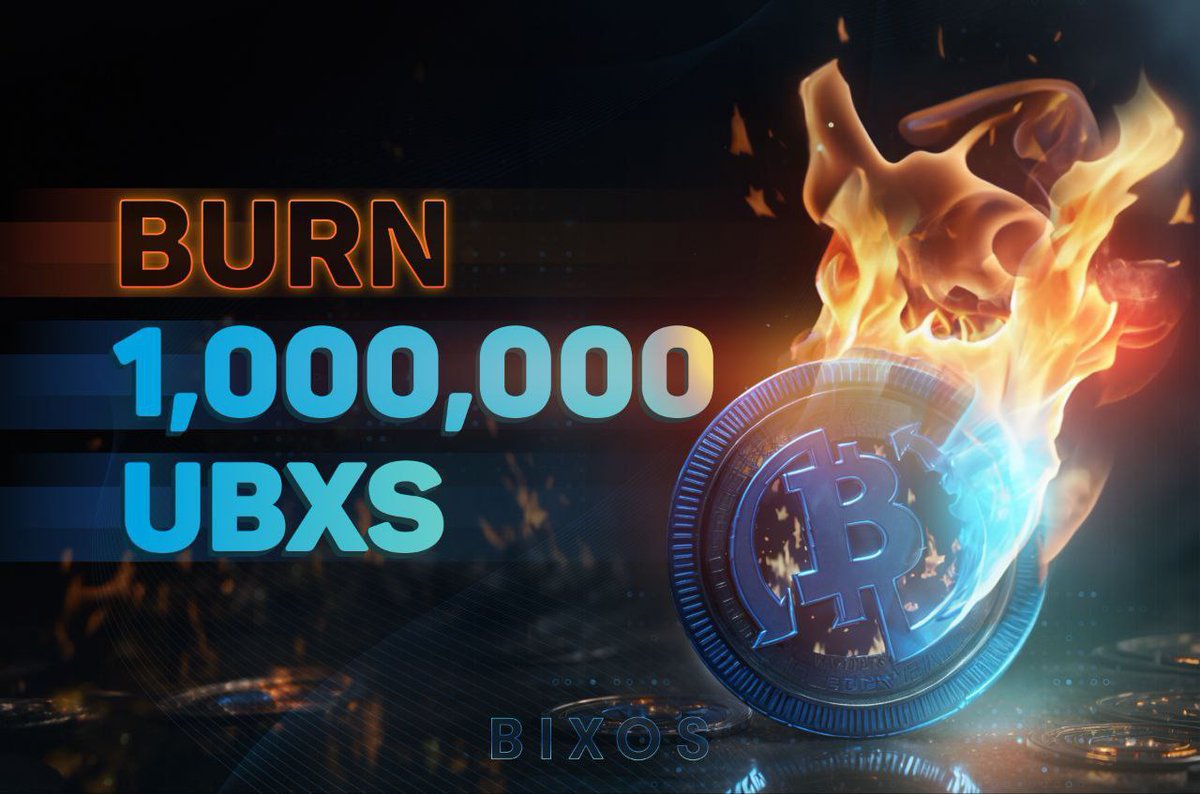 Exciting News!  BURN🔥
1,000,000 $UBXS Tokens were buybacked and burned from circulation. 🔥🔥
Burning will continue until the total supply reaches 50 million🔥 

bscscan.com/tx/0x369e2ac2e… (DEX) 

bscscan.com/tx/0x1b46a6f3b… (CEX)  

#Ubxs #RWA #CryptoNews #Crypto #blockchain