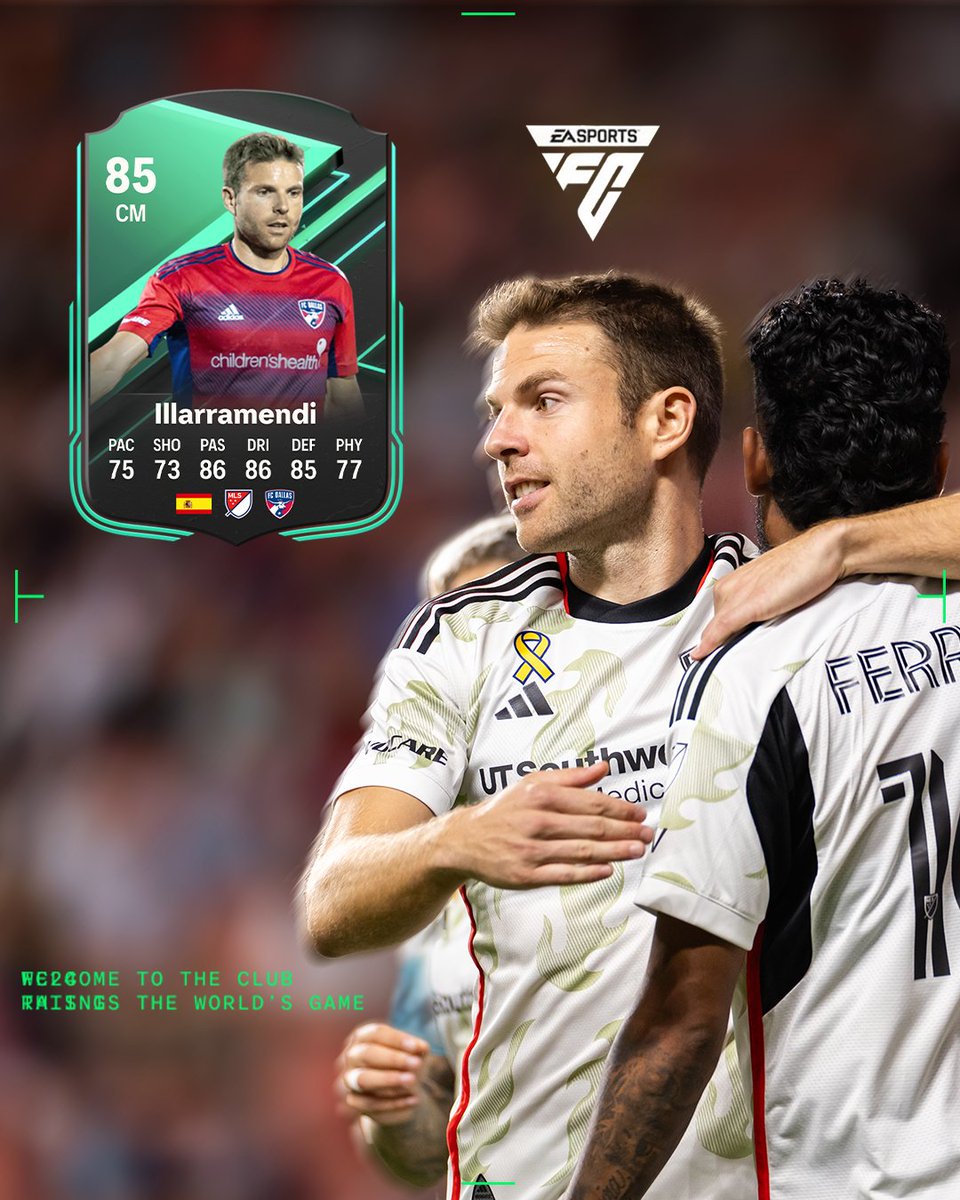 FCDallas's tweet photo. You can build your Ultimate Team around Squad Foundations Asier Illarramendi, available in the Season Progress of @EASportsFC! 🎮

And we've got a Playstation copy of the game to giveaway! To enter, repost + follow @FCDallas and @FCDallasGaming! https://t.co/u84sSqApq5