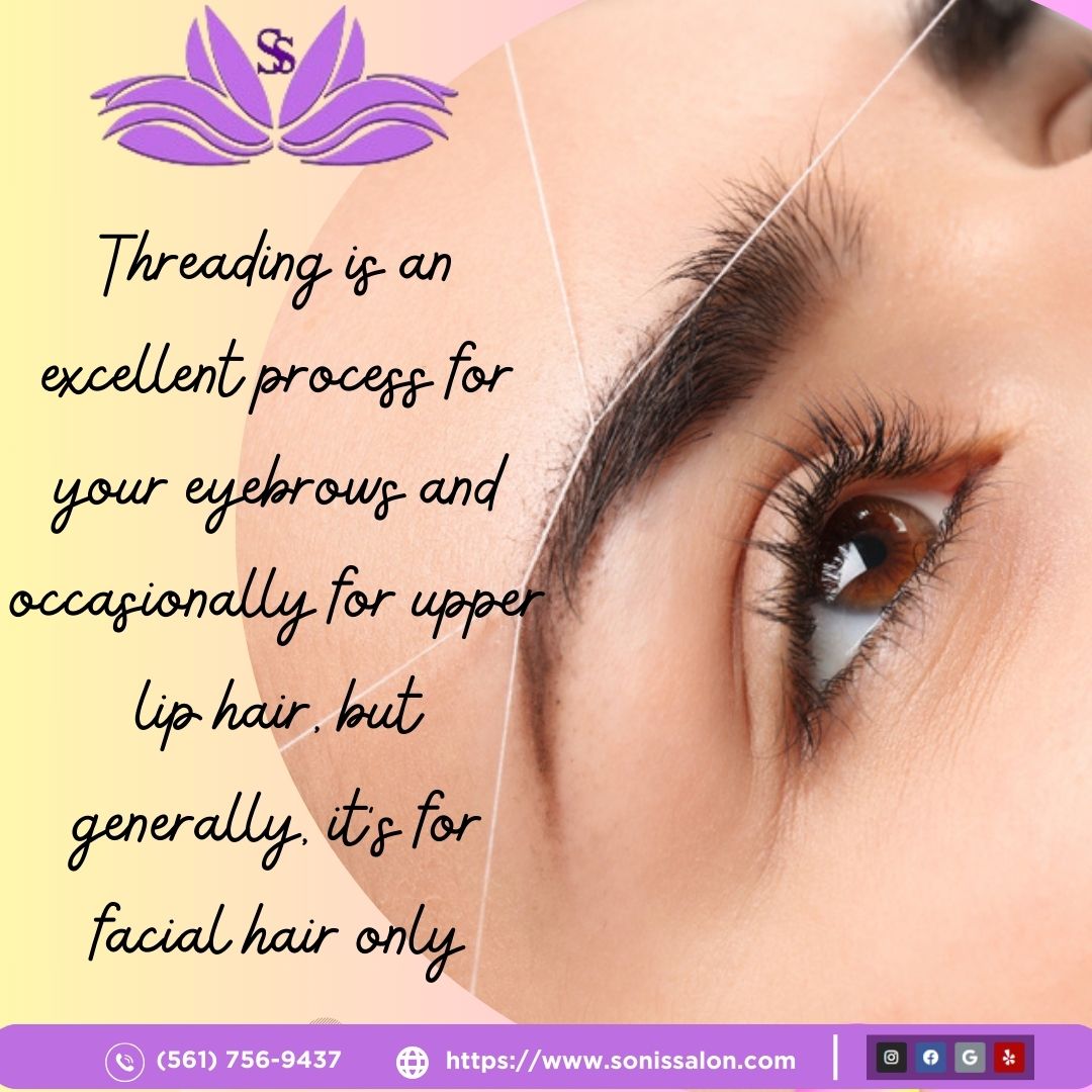 sonissalonboca's tweet image. Experience the Precision of Threading for Your Eyebrows and Upper Lip at the Best Beauty Salon in Boca Raton! 👁️💄 While Threading Excels for Facial Hair, It&apos;s Not Ideal for Larger Body Areas. posts.gle/HCHUwC
#BocaRatonBeautySalon #ThreadingMagic #sonissalon