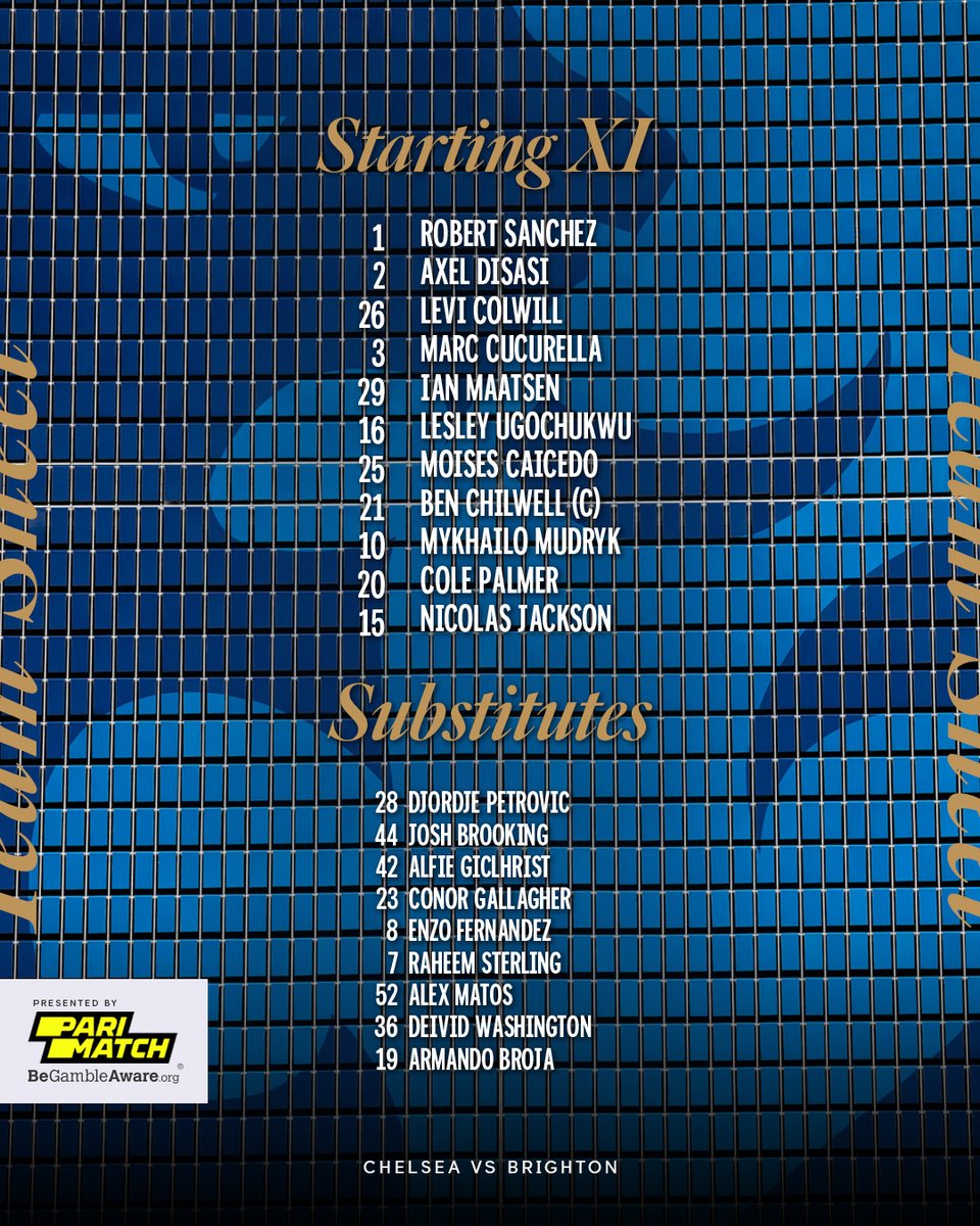 ChelseaFC's tweet image. Your Chelsea side tonight! 👊

@ParimatchUK | #CarabaoCup