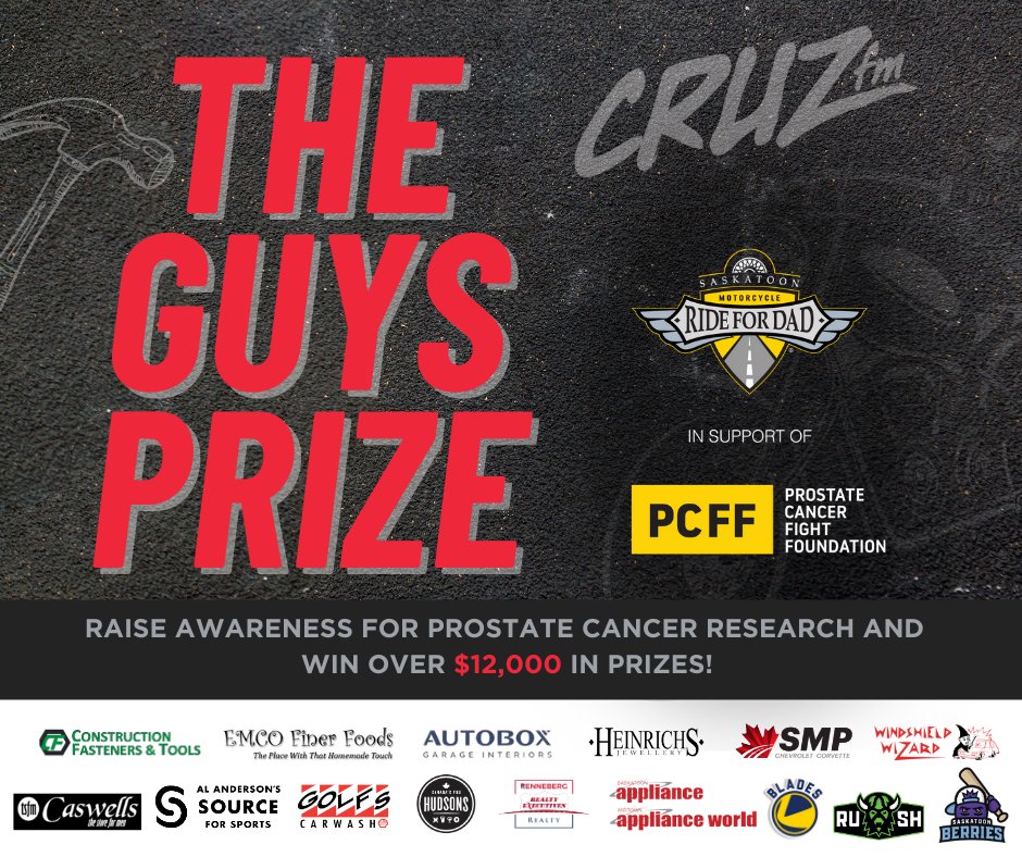 🔥Tomorrow is your LAST chance to qualify for the "Guys Prize" in support of the Prostate Cancer Fight Foundation!

📻Listen to Stacie &amp; Clayton at 7:20am for your chance to qualify for the "Guys Prize!" 

Head to cruzfm.com for all the details!