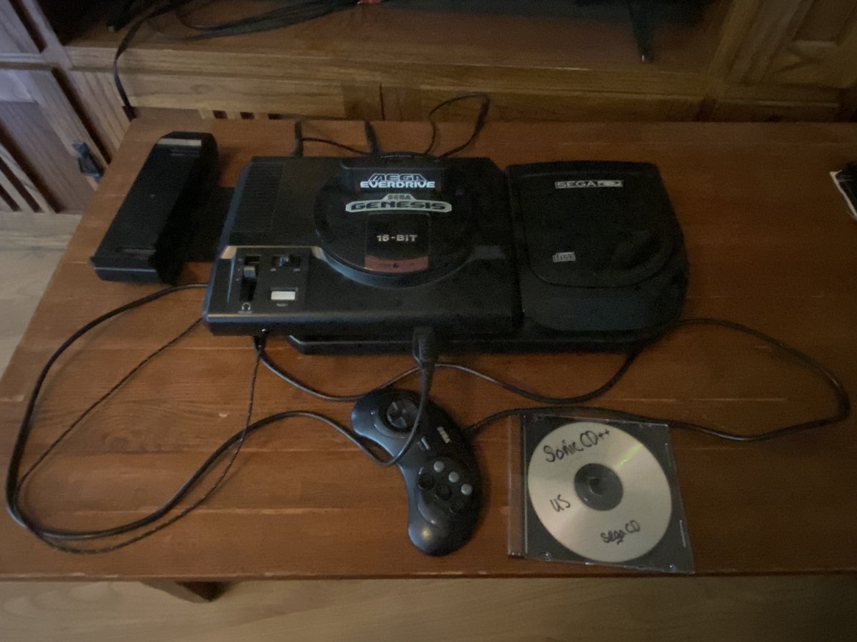 OrionBurd's tweet photo. At long last, I have a Sega CD with a drive that actually works. #MegaCD #SegaCD #MegaDrive #SegaGenesis #MegaDev https://t.co/yLtFWOHFZF
