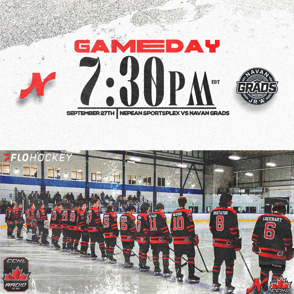 🔥GAMEDAY🔥

We head back to the Sportsplex for our first mid-week matchup of the year!

📻 <a href="/CKDJ1079/">CKDJ 107.9</a> 
📻 <a href="/cchlradio/">CCHL Radio</a> 
#RaiderPride

*Today's game will not be available on FloHockey.