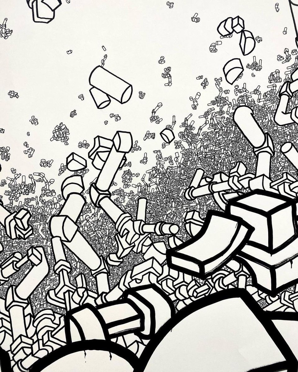 DeltaHStudios's tweet photo. Triple-slit Experiment by Jin Suk Kim and other pieces….see more at his ‘Pipe Dream’ exhibition, on now here in the Delta House Gallery until the 29th October!!
.
.
#art #arts #abstractart #abstractarts #drawing #drawings #abstractdrawing #abstractdrawings https://t.co/MBFcpBiNIP