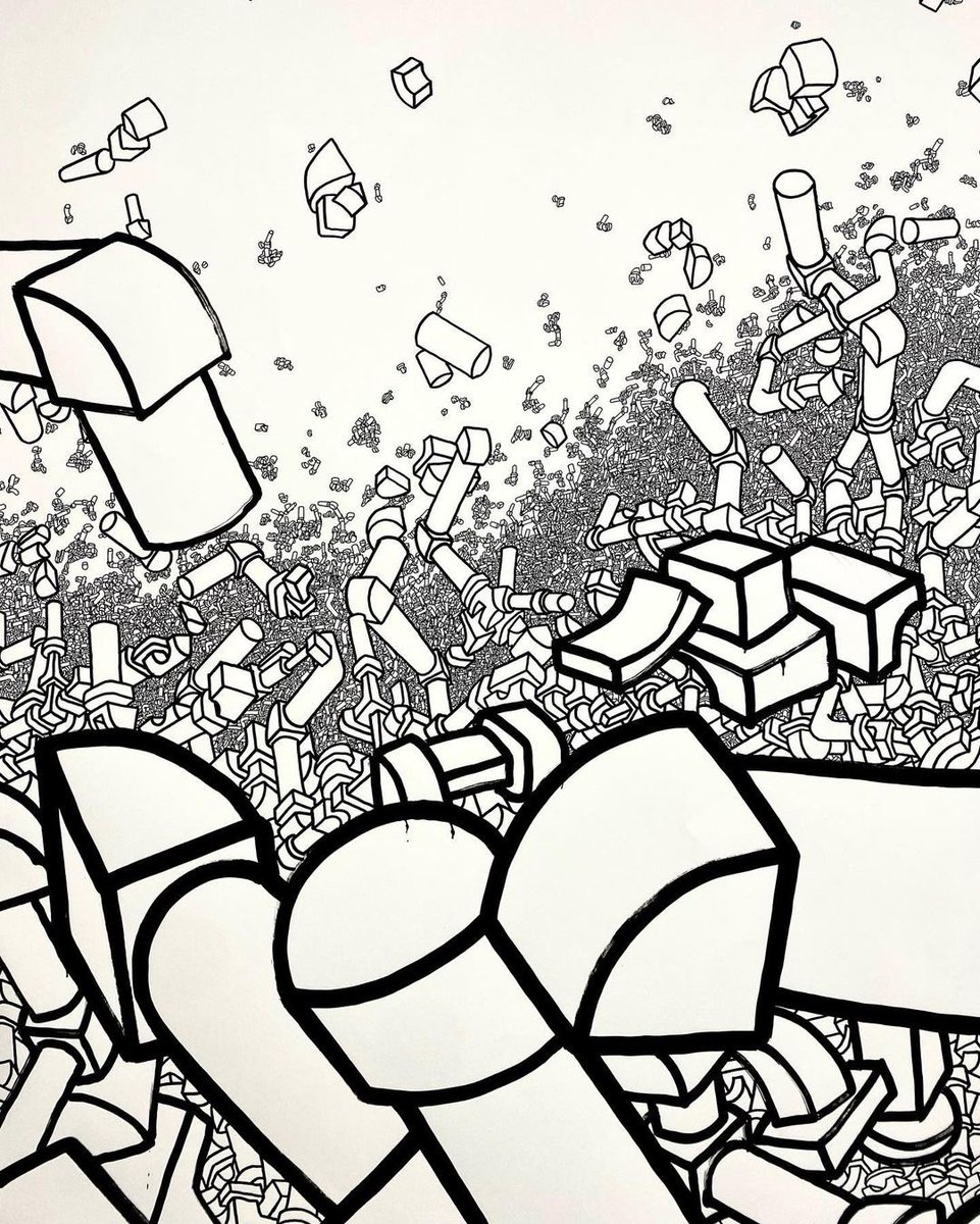 DeltaHStudios's tweet photo. Triple-slit Experiment by Jin Suk Kim and other pieces….see more at his ‘Pipe Dream’ exhibition, on now here in the Delta House Gallery until the 29th October!!
.
.
#art #arts #abstractart #abstractarts #drawing #drawings #abstractdrawing #abstractdrawings https://t.co/MBFcpBiNIP