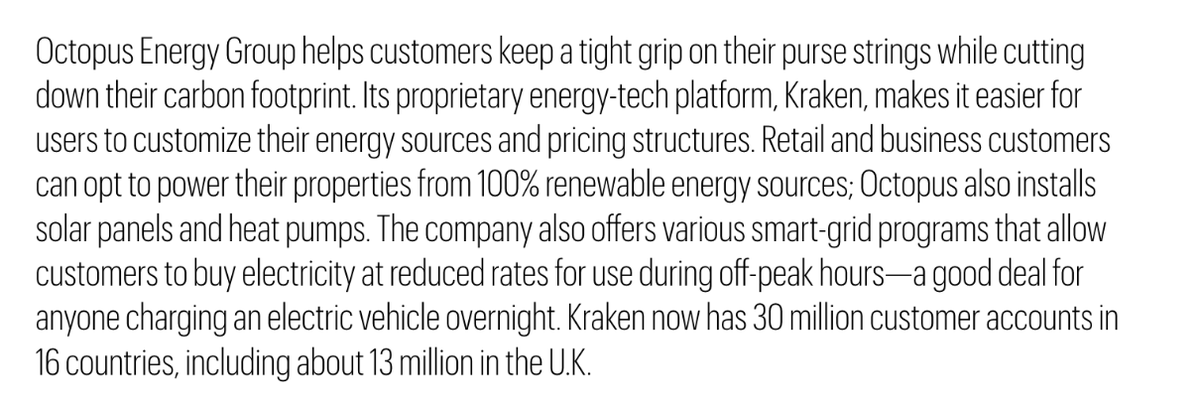 We've built Kraken to put customers first — to be as efficient, green and agile as possible. So we’re proud that Octopus Energy Group has been recognized on <a href="/FortuneMagazine/">FORTUNE</a>'s #changetheworld2023 list, being named as a key global voice in changing the world for better. ⚡