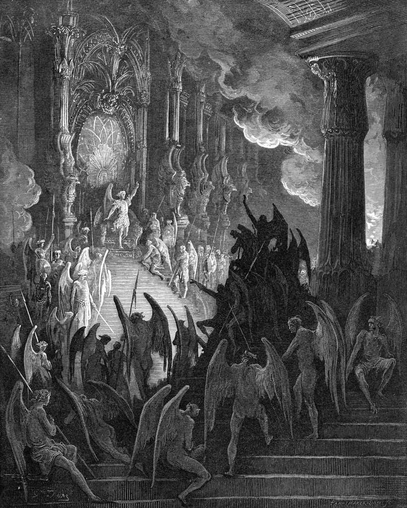 'Satán en consejo', Gustave Doré (1868)