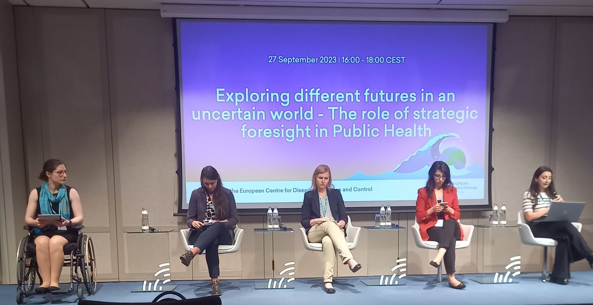 CAH_Favoriten's tweet photo. Great line-up of female #YoungGasteiners, some of them members of @womeninGH being rapporteurs at @ECDC_EU #Foresighting session at #EHFG2023 with my @goeg_at colleague Gabi Gruber and Elodie Besnier of @NTNU
@YoungGasteiners @GasteinForum  @sciensano https://t.co/lsWYe1EkAK