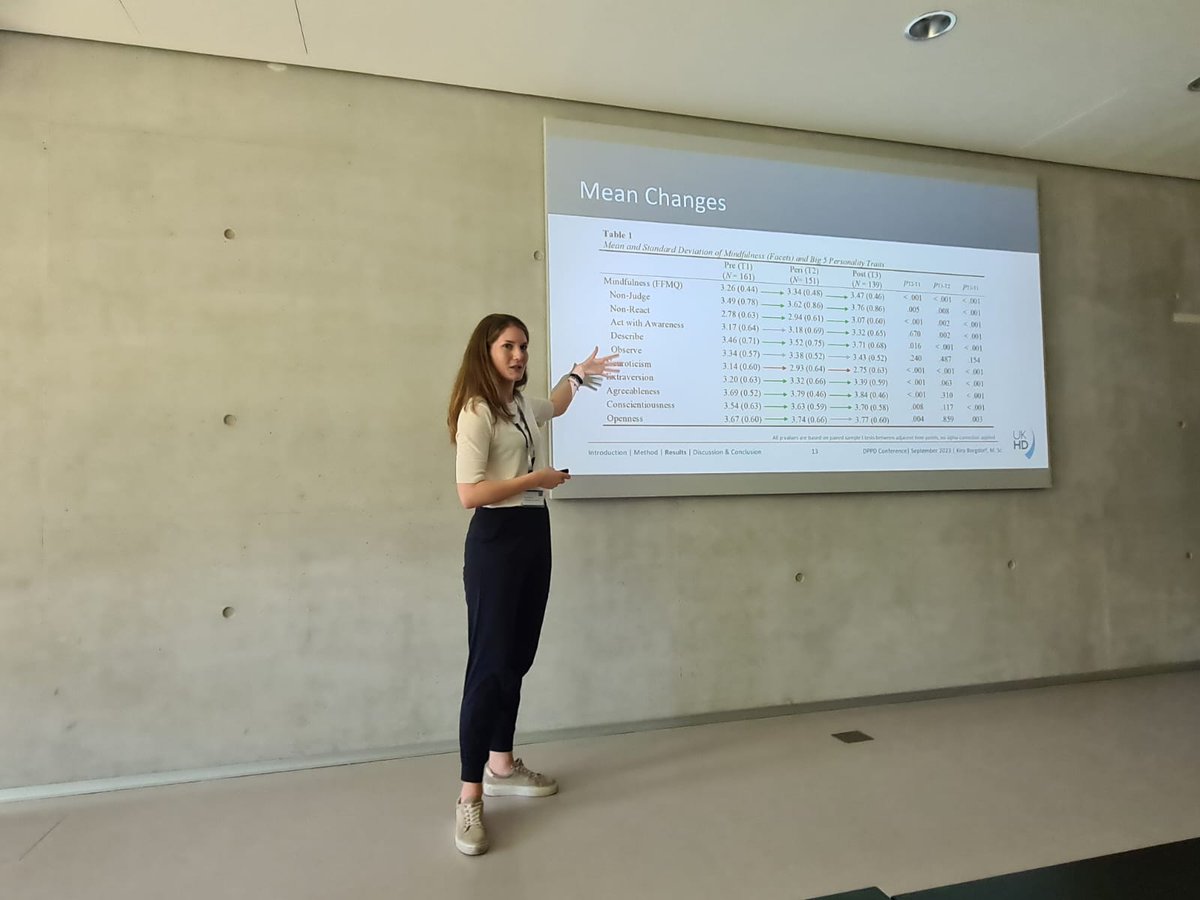 Presenting first results of our ARISE Intervention Study at the #DPPD2023 conference <a href="/DGPs_DPPD/">Fachgruppe DPPD der DGPs</a> in #Salzburg. 😁 Great conference, interesting talks, exciting work and amazing people! 

With Gabriela Küchler, Cornelia Wrzus, and <a href="/aguilar_raab/">Corina Aguilar-Raab</a>, @MedPsychUKHD