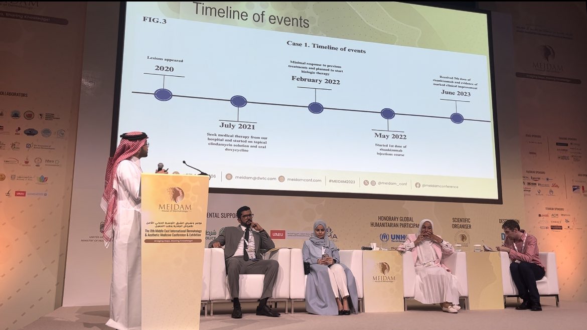 _khalidnabil's tweet photo. الحمدلله حصل بحثي على المركز الثالث بمسابقة الأبحاث في مؤتمر ومعرض الشرق الأوسط الدولي الثامن للأمراض الجلدية والتجميل #ميدام المُقام بدبي، الشكر موصول لسعادة القائمين على المؤتمر وللبروفيسور عبدالمجيد العجلان و د.عبدالعزيز الصالحي ود.مهند الودعاني على تقديمه بالنيابة عن الباحثين https://t.co/KdCEORpHCG